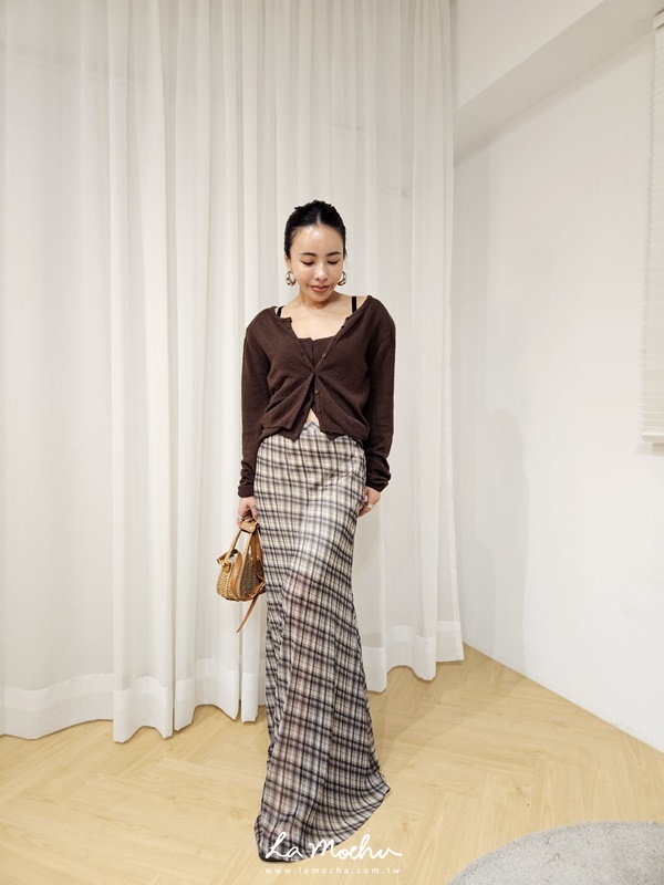 薄款螺紋針織外套+平口背心SET